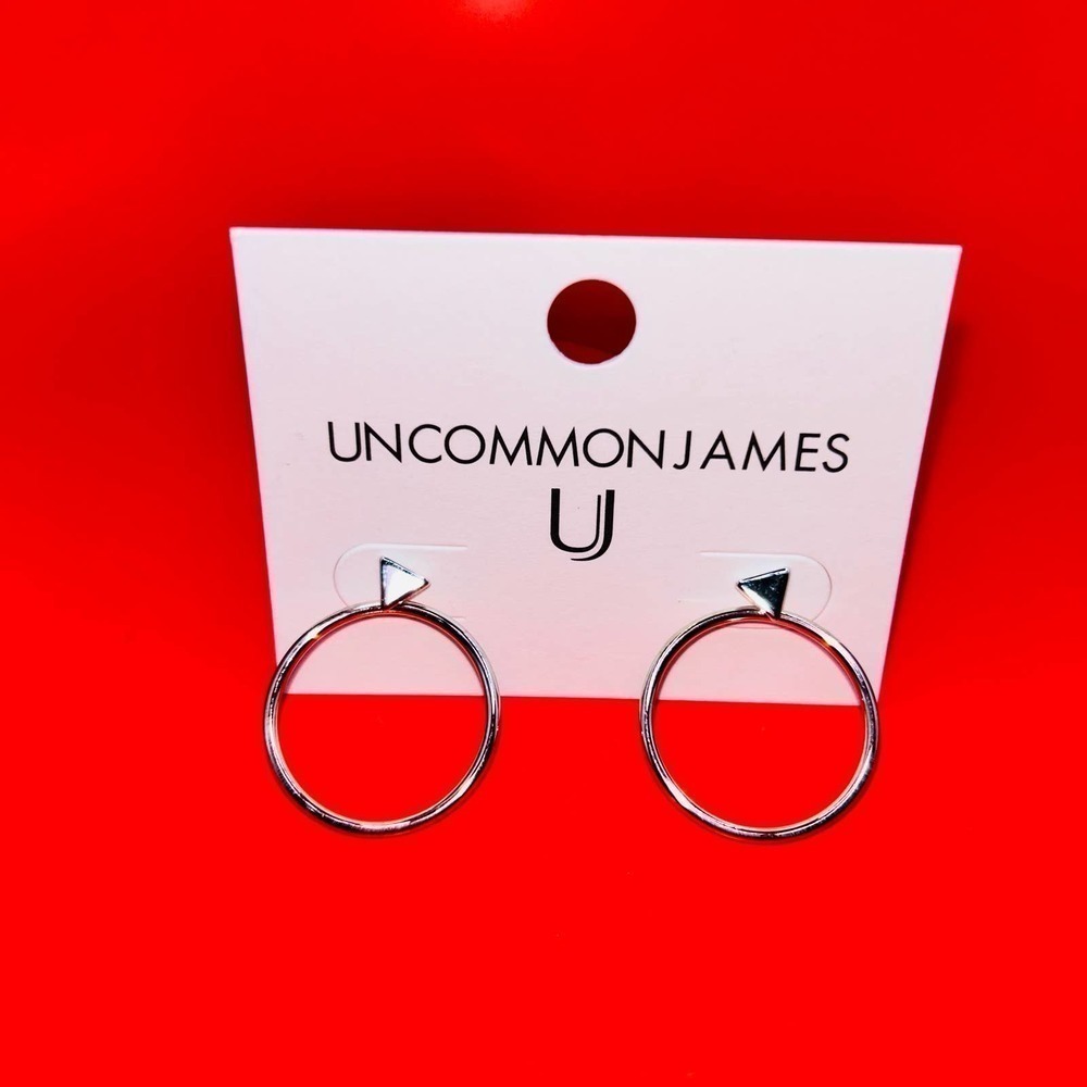NWT Uncommon James Silver Little Flirt Hoop Earrings